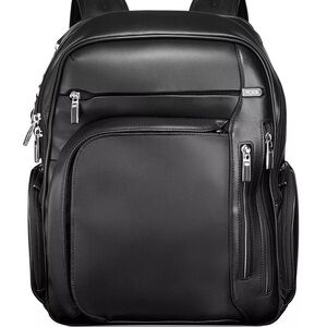 Tumi Kingsford Black Leather Backpack